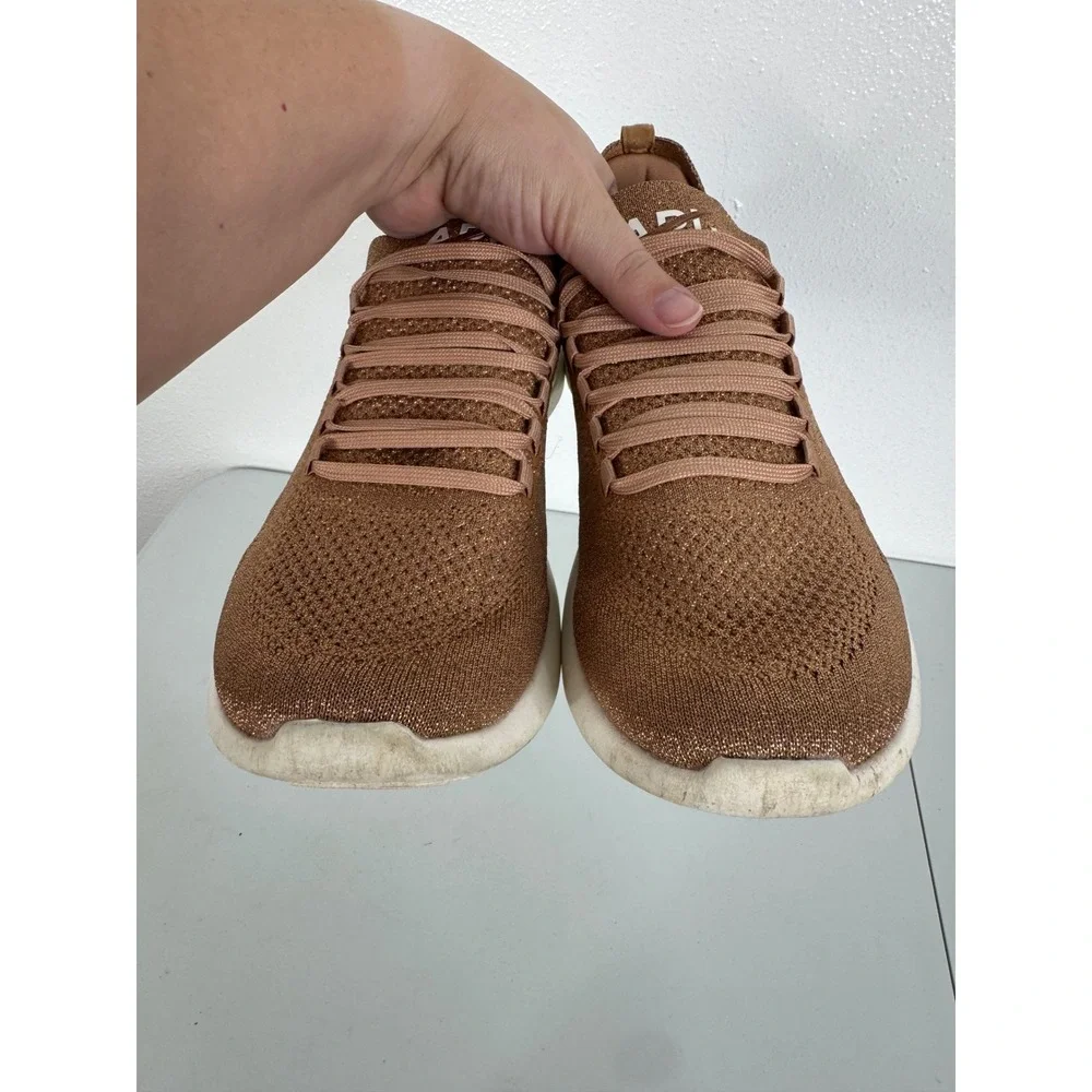 APL TechLoom Breeze Womens 10.5 Metallic Rose Gold Copper Running Shoes 0822XC